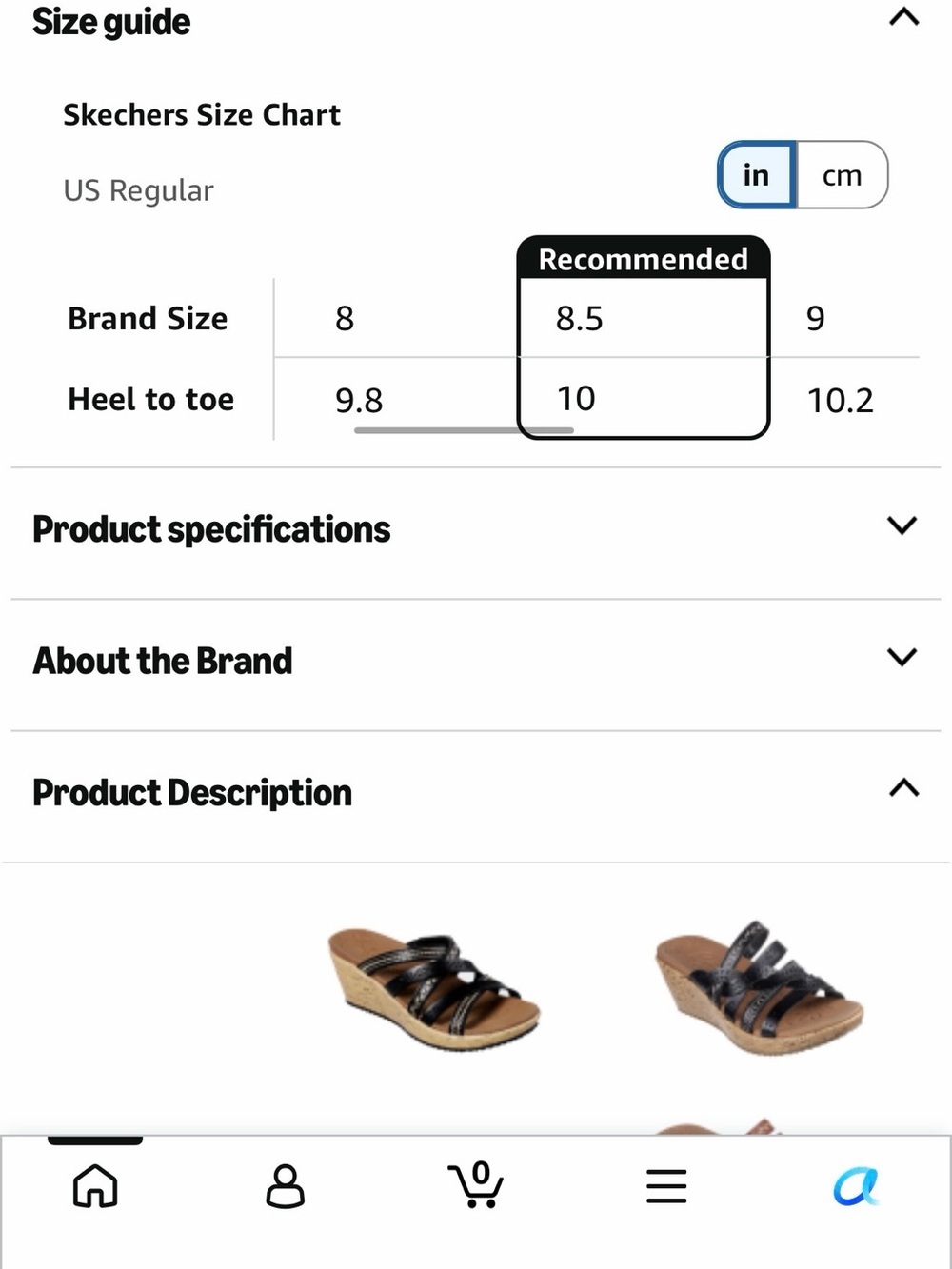 Skechers Brown Multi-Strap Wedge Sandals - Picture 12 of 16